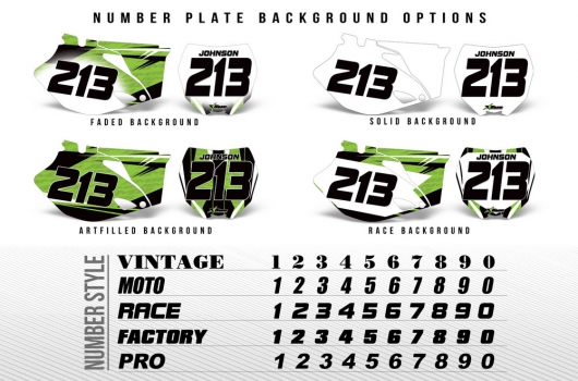 Dirt Bike Number Plate Graphics
