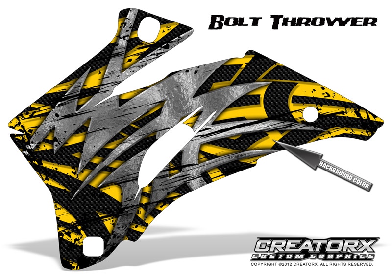 CreatorX Graphics Kit Decals Stickers for Suzuki Ltz 400 Bolt Thrower White 