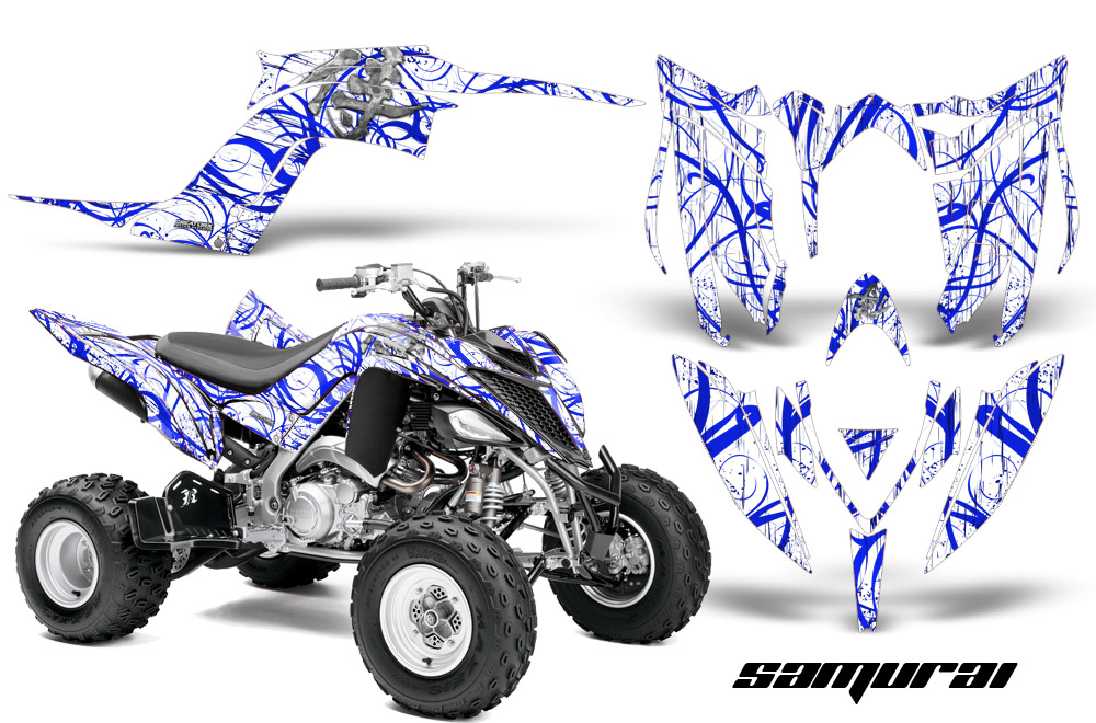 Yamaha Raptor 700 2013 Graphics Kit Creatorx Decals Samurai BLW