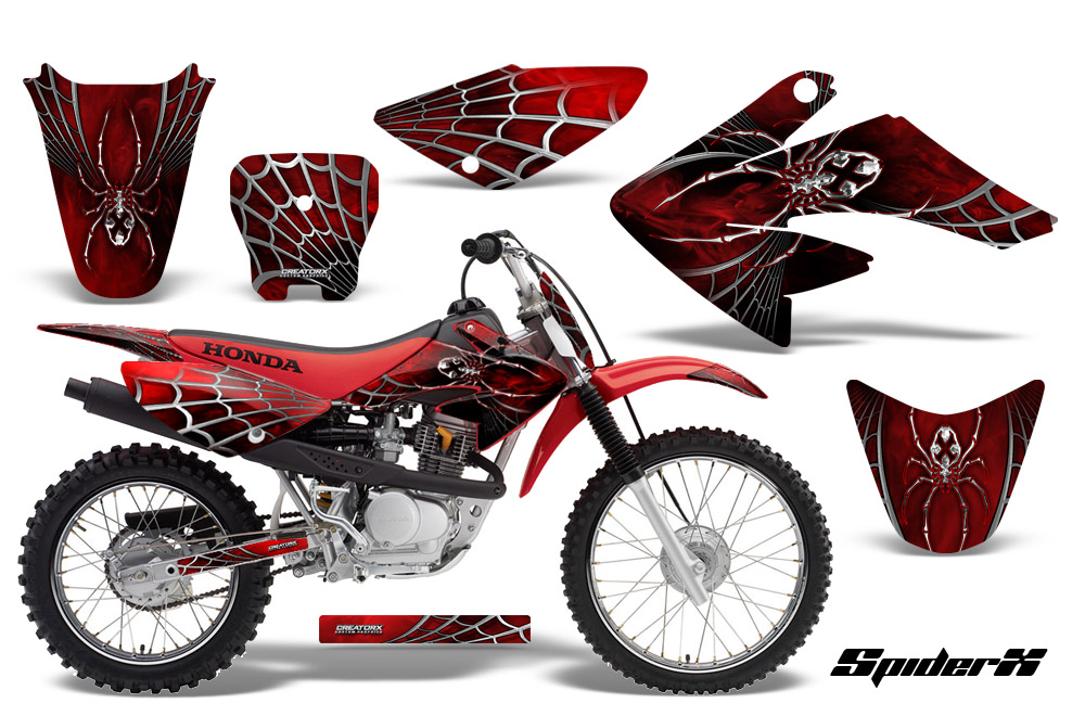 Honda CRF 70 80 100 Graphics Kit Decals Creatorx Spiderx SXR