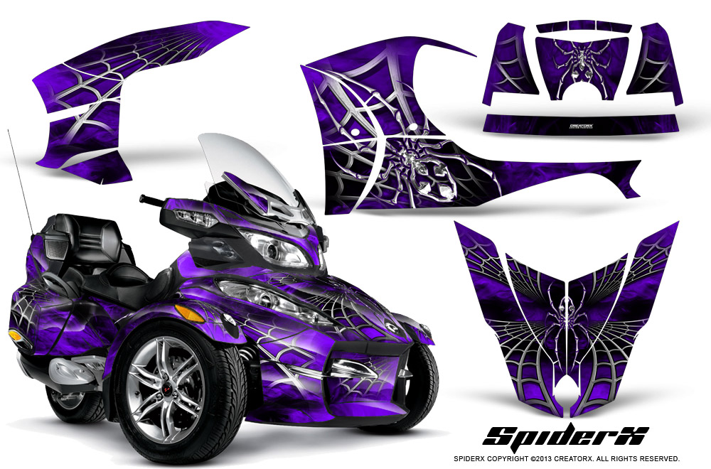 Can Am BRP Spyder RT RT s Graphics Kit Creatorx Decals Spiderx SXPR