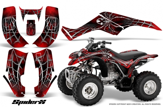 Meltdown Red Yellow AMR Racing ATV Graphics kit Sticker Decal Compatible with Honda TRX 400EX 1999-2007 