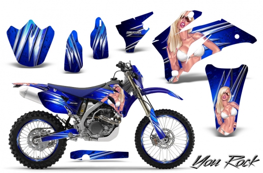 WR 450F Graphics decal kit for Yamaha 2007 2008 2009 2010 2011  #4444 Blue 