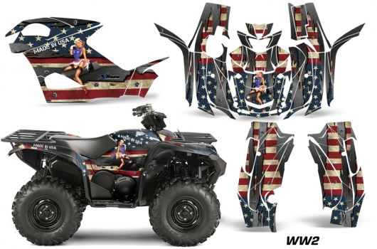 Details about   Yamaha Grizzly 4x4 700 Edition ATV Tank Decal Sticker kit Custom Yellow 