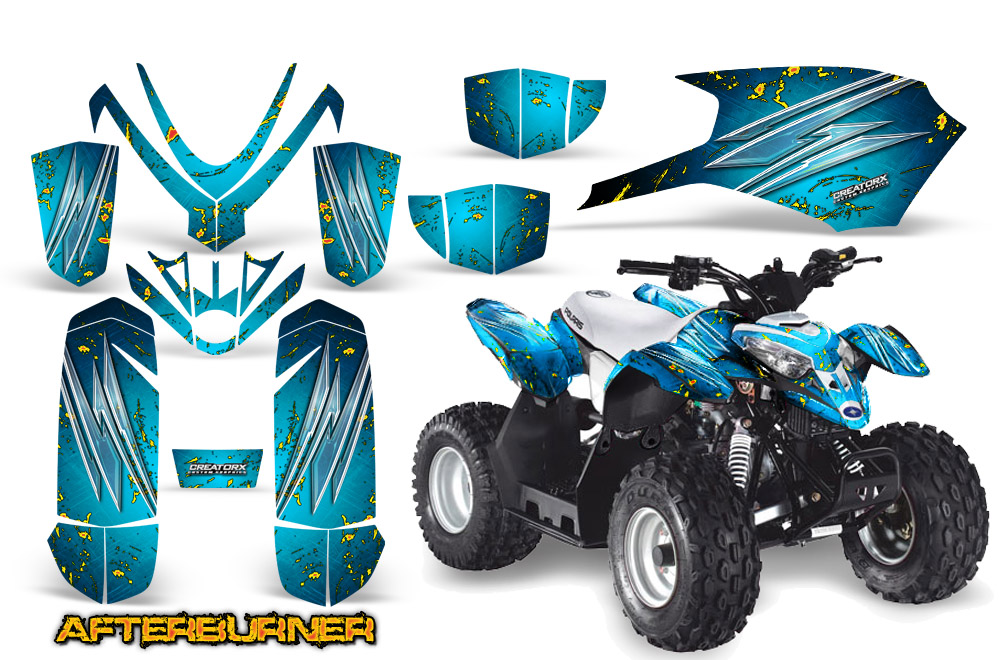 Polaris Outlaw 50 Graphics Kit - AMR Racing & CREATORX Custom Graphics.